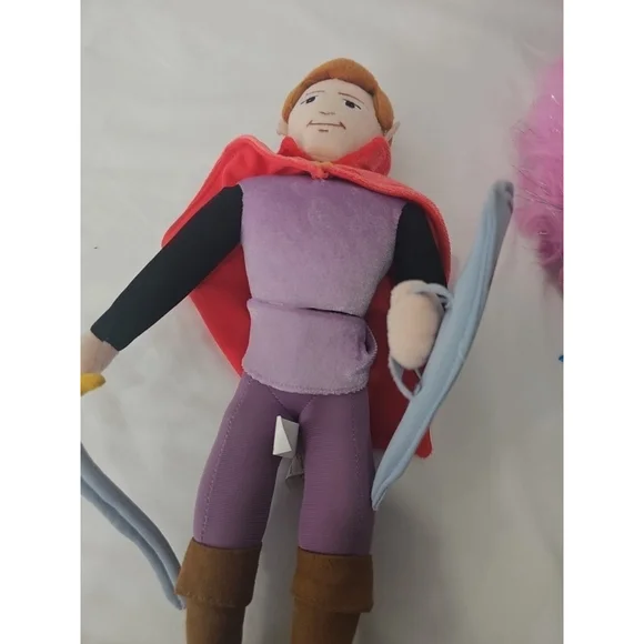 HTF Disney Store Sleeping Beauty Prince Phillip RARE 15" Plush Doll Sword Shield - Picture 5 of 5